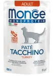 Monge Monoprotein Adult begrūdis konservuotas pa&scaron;aras katėms su kalakutiena 85g