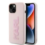 Karl Lagerfeld KLHCP15M3DMBKCP Hardcase 3D Rubber Glitter L for iPhone 15 Plus/14 Plus 6.7" / pink
