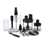 TEFAL | Blender | Infinity Force Pro 5in1 HB95LD38 | Hand Blender | 1200 W | Number of speeds Variable | Black/Stainless steel