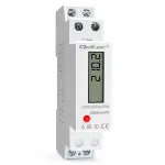 Qoltec Single-phase electronic meter | DIN rail energy consumption meter | 230V | 30A | LCD | 1P