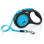 FLEXI New Neon Tape mėlynas pavadėlis S-5m iki 15kg