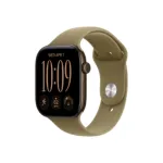 Apple Watch Series 12 GPS + Cellular 46mm Dark Bronze Aluminium Case with Olive Sport Band - M/L