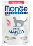 Monge Monoprotein Sterilised begrūdis konservuotas pa&scaron;aras stertilizuotoms katėms su jautiena 85g