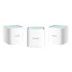 D-Link | EAGLE PRO AI AX1500 Mesh System | M15-3 (3-pack) | 802.11ax | 1200+300 Mbit/s | 10/100/1000 Mbit/s | Ethernet LAN (RJ-45) ports 1 | Mesh Support Yes | MU-MiMO Yes | No mobile broadband | Antenna type 2 x 2.4G WLAN Internal Antenna, 2 x 5G WL ...