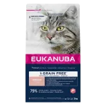 Eukanuba Grain Free sausas maistas senyvoms katėms su la&scaron;i&scaron;a, 2 kg