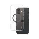 CARE by PanzerGlass Case Flagship | Back protection | Apple | iPhone 16 Plus | Recycled plastic | Transparent/Black | MagSafe