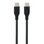 Silikoninis kabelis USB Type-C - Type-C, 60W (juodas, 2m)