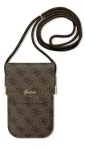 Guess 4G Metal Script Logo Handbag Brown