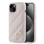 Karl Lagerfeld KLHCP15MPQDSMGP Hardcase Diagonal Quilted Sc for iPhone 15 Plus/14 Plus 6.7" / pink
