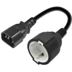 Qoltec Adapter IEC 320 C14/ SCHUKO 0.15M | 3x1.5mm2