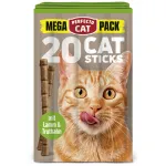 Perfecto Cat MEGA PACK skanėstai katėms lazdelės su ėriena ir kalakutiena, 20 vnt (100g)