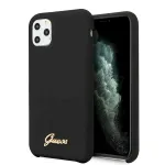 Guess GUHCN65LSLMGBK Silicone Vintage Gold Logo Hardcase for iPhone 11 Pro Max / black