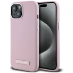 Case Karl Lagerfeld FW Metal Plate MagSafe for iPhone 15 / pink