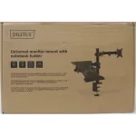 SALE OUT. DIGITUS Universal Monitor Mount with Notebook Holder | Digitus Desk Mount | DA-90436 | Tilt, swivel, height adjustment, rotate | Maximum weight (capacity) 9 kg | DAMAGED PACKAGING, SCRATCHED | Black