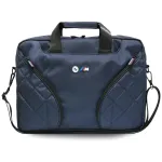 BMW Nylom Pockets & Metal Logo 16" Laptop Bag Navy Blue