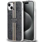 Guess GUHCP15MH4PSEGK Hardcase IML 4G Gold Stripe for iPhone 15 Plus/14 Plus 6.7" / black