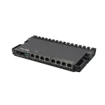 MikroTik Wired Ethernet Router RB5009UG+S+IN, Quad core 1.4 GHz CPU, 1xSFP+, 7xGigabit LAN, 1x2.5G LAN, 1xUSB, Can be powered in 3 different ways, CPU temperature monitor, Mounts FOUR of these Routers in a Single 1U Rackmount Space, RouterOS L5 | Mik ...