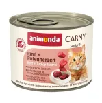 ANIMONDA Carny Senior Beef and turkey hearts - wet cat food - 200g