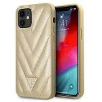 Guess GUHCP12SPUVQTMLBE V-Quilted Collection Hardcase for iPhone 12 mini 5,4" / gold