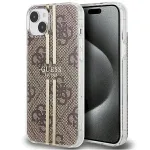 Guess GUHCP15MH4PSEGW iPhone 15 Plus / 14 Plus 6.7" brown hardcase IML 4G Gold Stripe