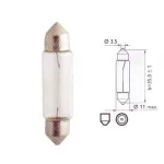 Lemputė PHILIPS 10W 12V SV8,5 T10,5X38 Festoon
