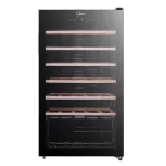 Midea Wine Cooler | MDRW150FGG22W | Energy efficiency class Class G | Free standing | Bottles capacity 34 | Black