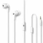 Qoltec In-ear headphones with microphone | White