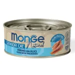 Monge Jelly Senior kons. pa&scaron;aras senyvoms katėms su tunu ir ančiuviais 80g
