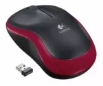Logitech M185 Red - belaidė pelė, raudona