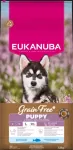 Eukanuba Grain Free Puppy Large begrūdis sausas maistas didelių veislių &scaron;uniukams su žuvimi, 12 kg