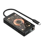 Qualo QTPB5-HUB-18 HUB 9 in 1 USB-C / 2x USB-A / RJ-45 / VGA / D-Sub / HDMI / 3.5mm Jack