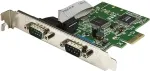 Ecost prekė po grąžinimo StarTech.com Serial PCI Express korta su 2 DB9 prievadais, UART 16C1050, RS