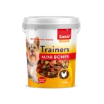 Sanal Dog Trainers Mini Bones skanėstai &scaron;unims su vi&scaron;tiena, 300g