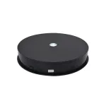 Elektrinis 360&deg; besisukantis stovas su LED pa&scaron;vietimu, apvalus 30cm, juodas