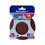 SPECIALIST+ &scaron;lifavimo popierius su skylėmis P60, 125 mm, 5 vnt.