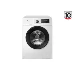 TCL | Washing machine | FF1024WA2 | Energy efficiency class A-10% | Front loading | Washing capacity 10 kg | 1400 RPM | Depth 61 cm | Width 59.5 cm | Display | LED | Steam function | White