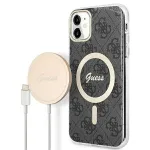 Guess Set GUBPN61H4EACSK Case + Charger for iPhone 11 6.1" / black