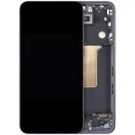 Ekranas Samsung A556 A55 5G su lietimui jautriu stikliuku ir rėmeliu Awesome Navy OLED (real size)