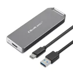 Qoltec Mini Aluminium Enclosure | M.2 SSD drive | NVMe | PCIe| USB 3.1 | Super speed 10Gb/s | 2TB | Silver