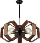Ecost prekė po grąžinimo Homemania Pendant Lamp Metal Gold Black Wood