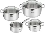 TEFAL | Duetto+ Stewpots set, 16/20/24 cm, 7 pcs | G719S734 | Stainless steel | Dishwasher proof | Lid included | Stainless steel
