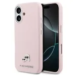 Dėklas Karl Lagerfeld PU Karl and Choupette Heads Pins MagSafe Apple iPhone 17 rožinis