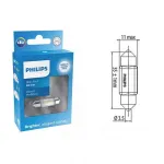 Lemputė PHILIPS 1W 12V SV8,5 T10.5X38 LED Ultinon Pro6000SI