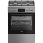 BEKO Cooker | FBMA61330GXDT | Hob type Gas | Oven type Electric | Stainless Steel | Width 60 cm | Depth 60 cm | Grilling | LED | Energy efficiency class A | 72 L