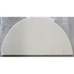 SALE OUT. TunaBone | Half moon pizza stone, 190 mm for Kamado 23/24inch | CHIPPED CORNER