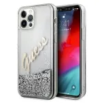 Guess GUHCP12LGLVSSI Glitter Vintage Script Hardcase for iPhone 12 Pro Max 6,7" / silver