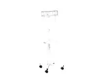 Gembird TVS-55T-03-W TV Floor Stand with Caster Wheels for 32" - 55" white