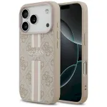 Case Guess 4G Printed Stripes MagSafe for iPhone 17 Pro / pink