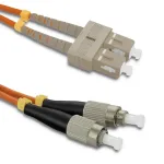 Qoltec Patchcord fiber optic SC/UPC - FC/UPC | Multimode | 50/125 | OM2 | Duplex | 1m