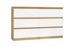 M6 MALWA CHEST OF DRAWERS 120 CM 6 DRAWERS OAK ARTISAN/WHITE